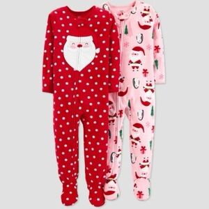 CARTER’S 2PC SANTA/PENGUINS FOOTED PAJAMA SET - VARIOUS SIZES (NEW WITH TAGS) A1